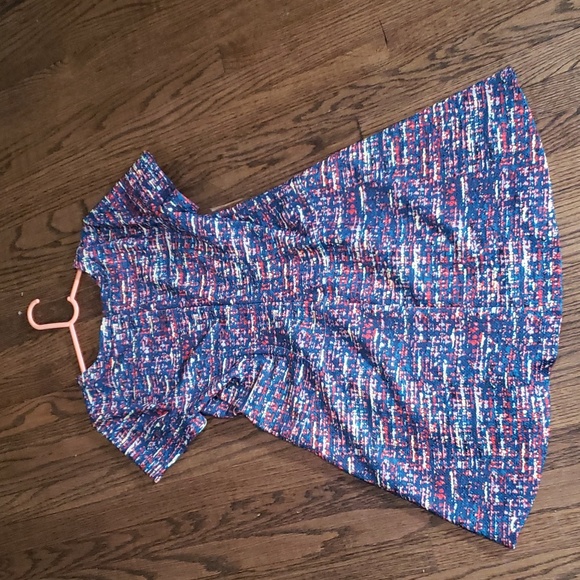 Multicolored Short Sleeve Dress - Picture 6 of 10